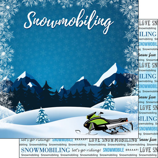 Stamping Station - Snowmobiling Winter Adventure Paper